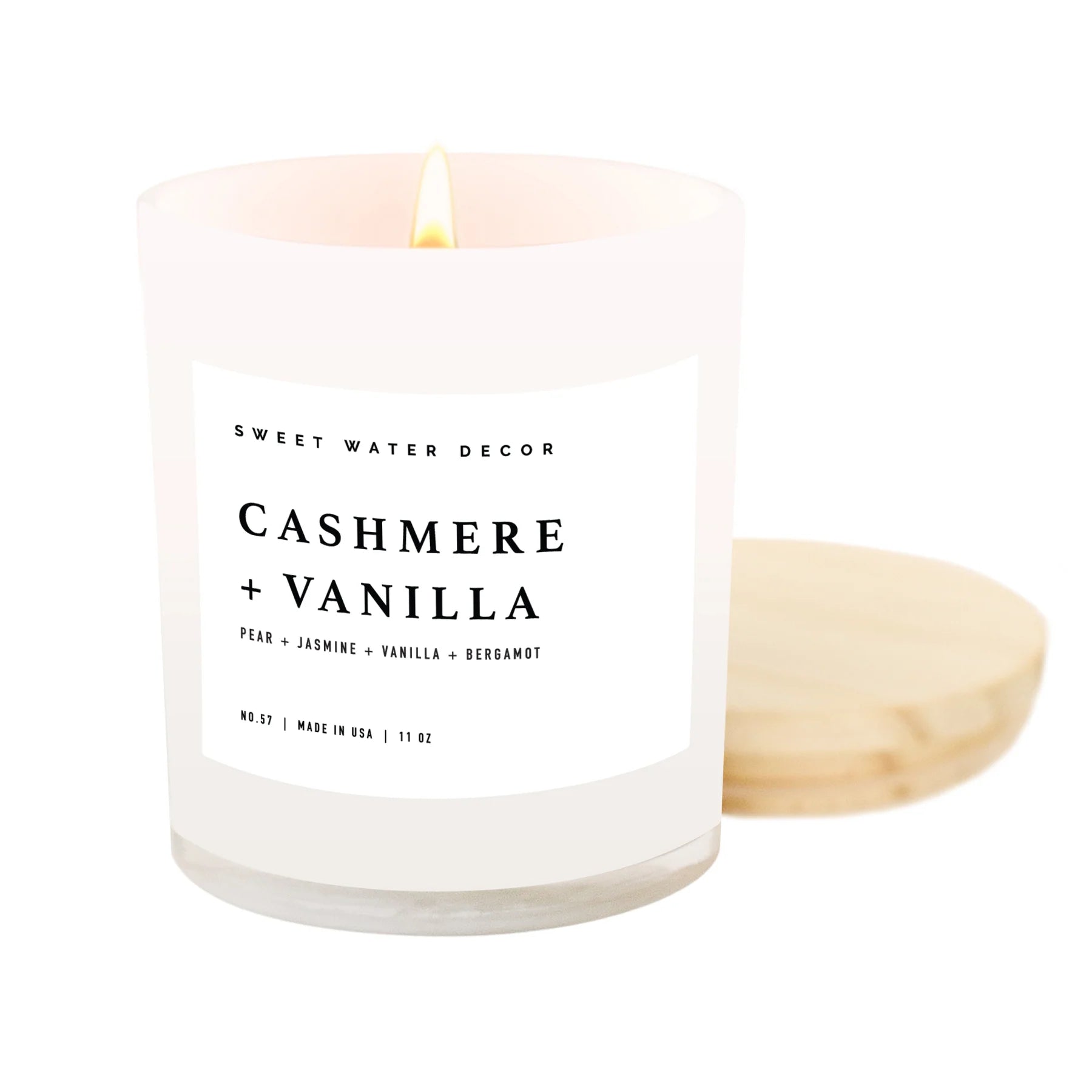 White Jar 11oz_Cashmere and Vanilla Candle