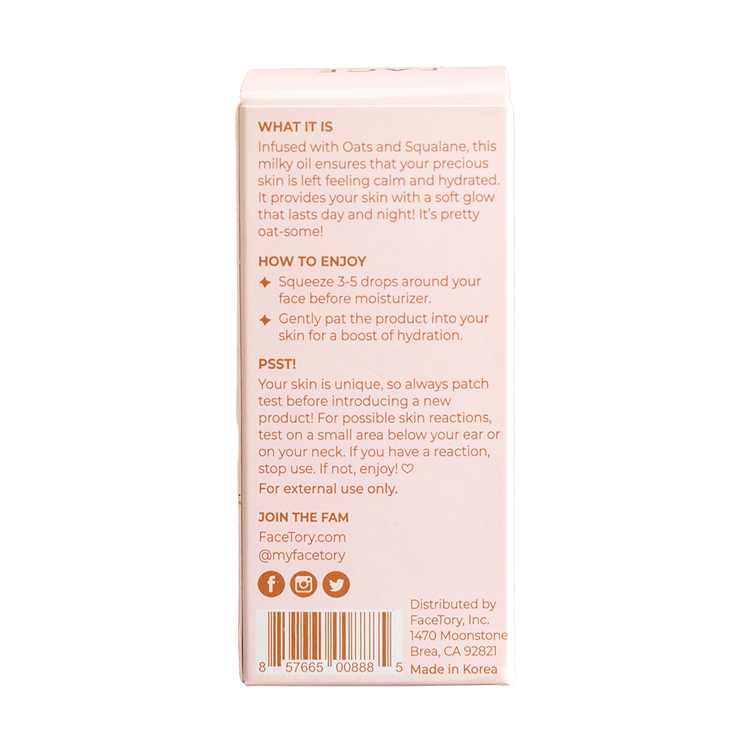 FACETORY Oats Calming Glow Weightless Facial Oil