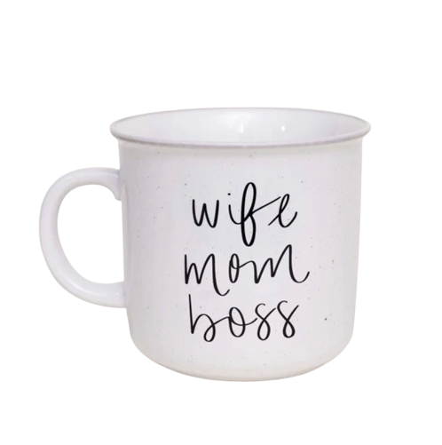 Wife Mom Boss Rustic Campfire Coffee Mug
